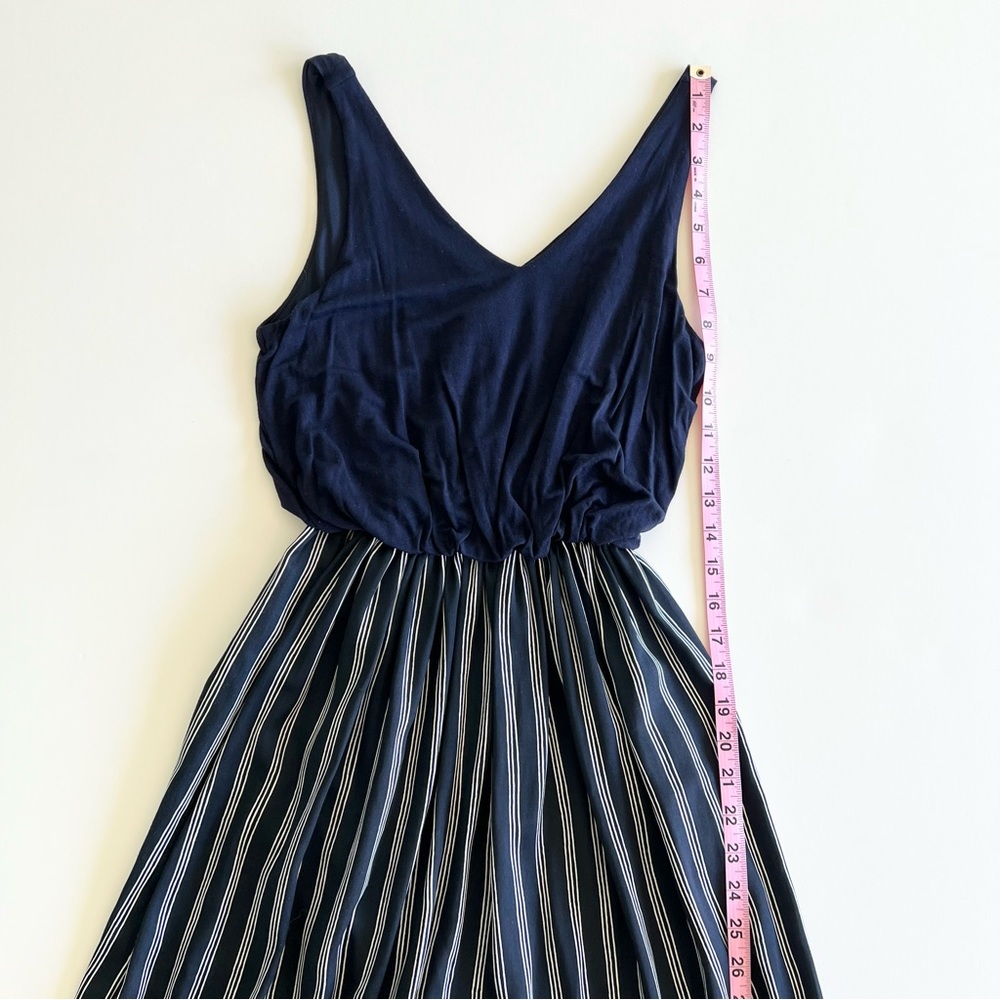 Loft Outlet Blue and White Striped Dress, Extra Extra Small Petite - Picture 4 of 9